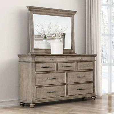 Commode 9 tiroirs avec miroir Osmaans