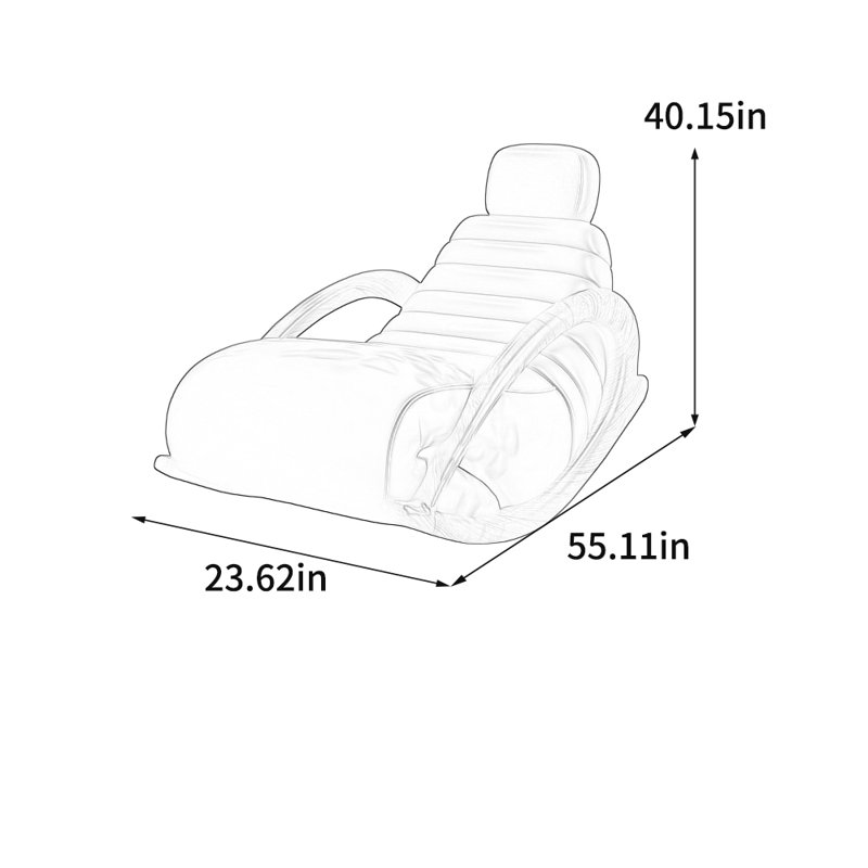 Chaise berçante ergonomique en similicuir, Brun
