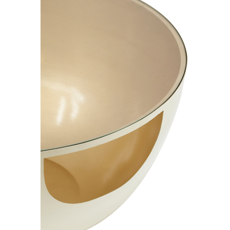 Table basse Clary Drum 1, Crème