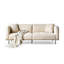 Causeuse-coussin modulaire 100% polyester crème