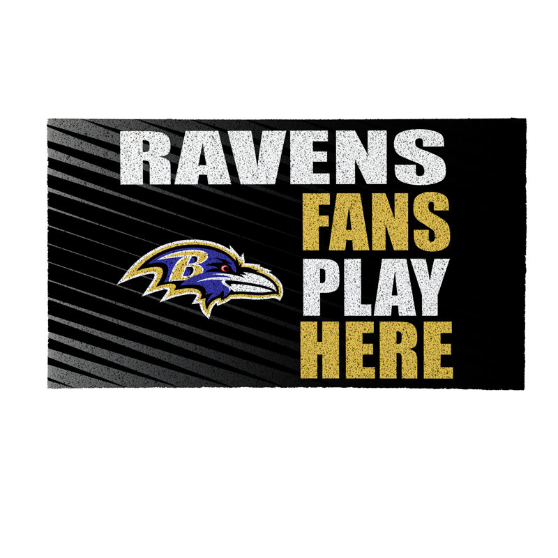 Tapis en PVC Baltimore Ravens Fan, 28 po x 16 po