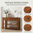 Aitzol Mid-Century Style Console Table with Wood Legs, Shelves, Drawers for Entryway