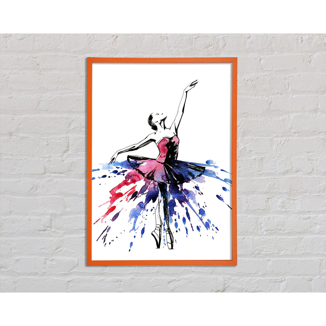 Epping Blue Pink Ballerina 8 - Einzelner Bilderrahmen Kunstdrucke