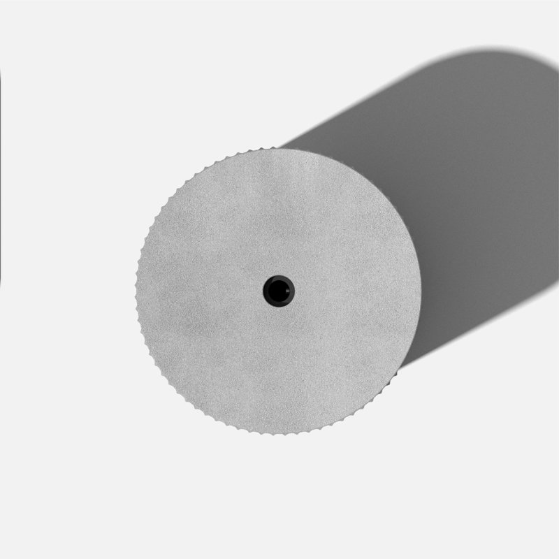 Gray Concrete-Composite Outdoor Umbrella Side Table