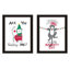 Élégante décoration murale élégante: impression encadrée noire, bois et papier, 17,85 po x 14,06 po, touche classique magnifique pour chambre à coucher multi, po, finition