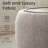 Upholstered Round Storage Ottoman with Wooden Tray-1847113221
