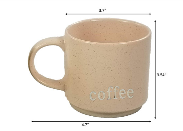 Marcelle, 4 Pc Stackable Coffee Mug Set, 14 oz 