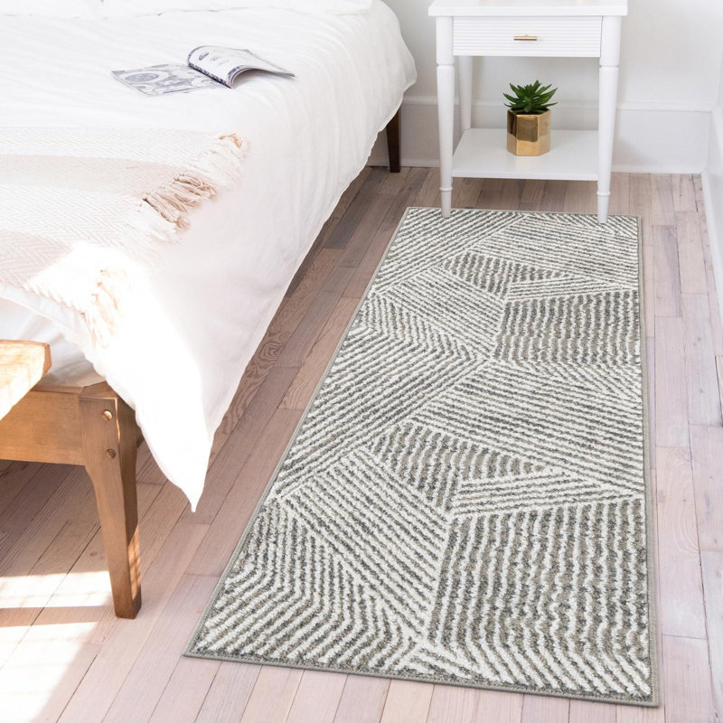 Latitude Run® Orkla Nikolis Rug Gray, Runner 2'7" x 10'