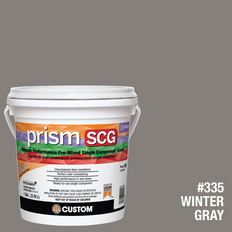 Prism SCG 1 Gal. Ultimate Performance Pre-Mixed Single Component Grout, Winter Gray