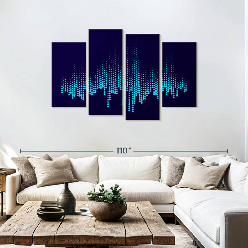 Égaliseur de musique abstraite Avery, H 48 po x l 75 po