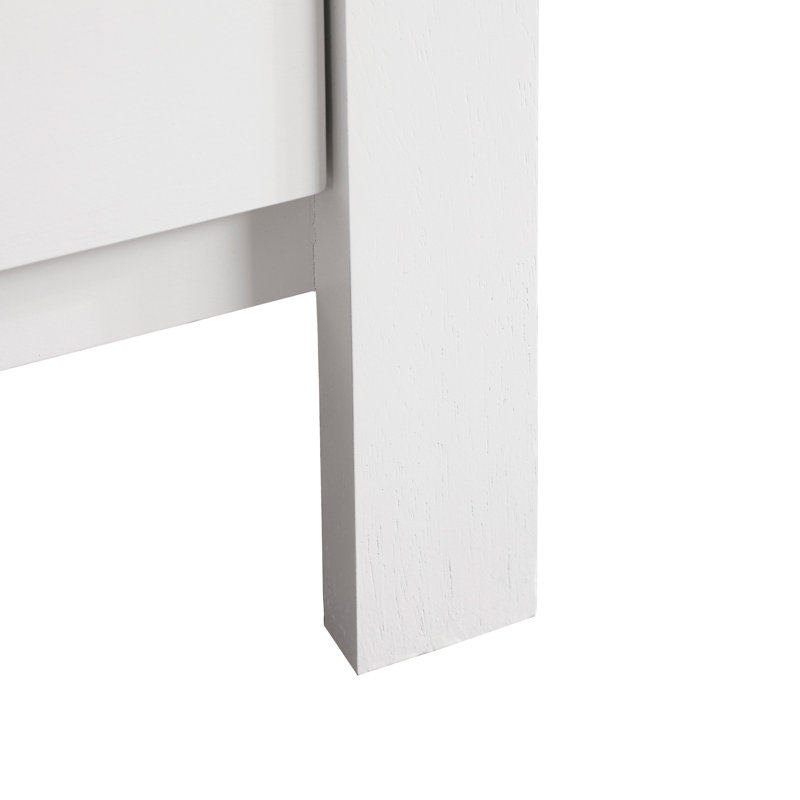 Elegant White Transitional Nightstand