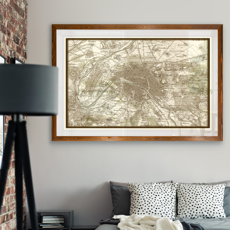 « cezanne », reproduction d’art sur toile, "" sépia "par paul-picture frame, H 32 po x l 44 po x 1,25 po