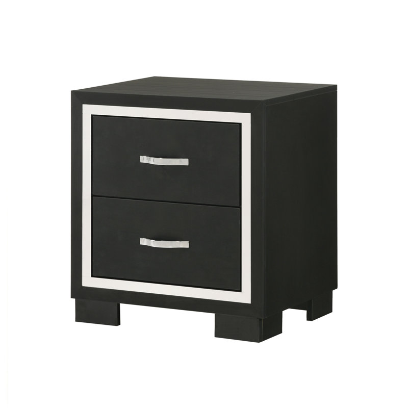 Table de chevet 2 tiroirs Modern Glam