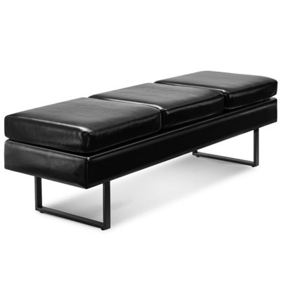 Chaise de salle d'attente noire 59,45 po
