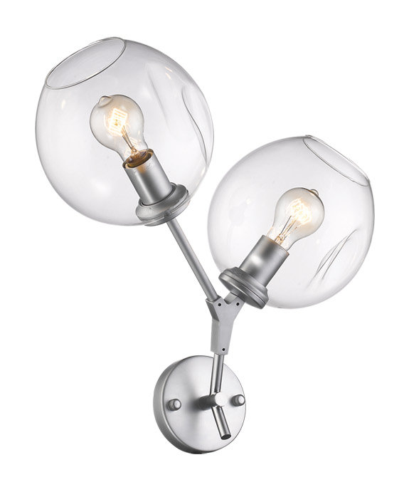 Maclean Armed Sconce, Matte Chrome