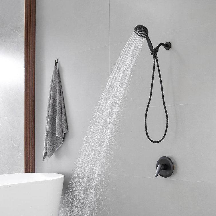 Single-Handle Shower Faucet Set With 6 Spray Modes, 1.8 GPM, Complete Trim Kit Including Valve And Filtered Handheld Shower Head