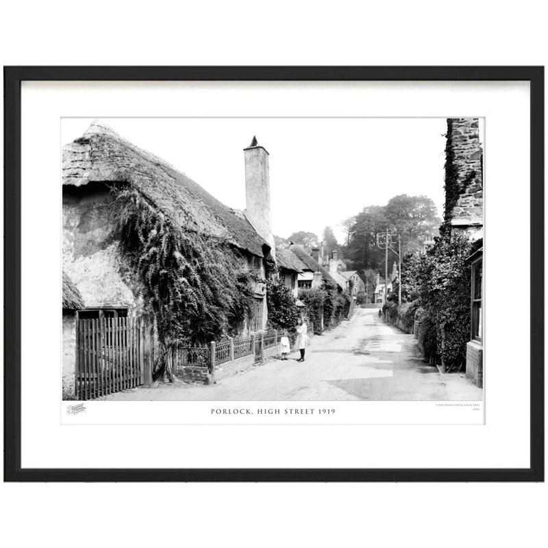 Porlock, High Street 1919 - Single Picture Frame Print, 45cm H x 60cm W x 2.3cm D