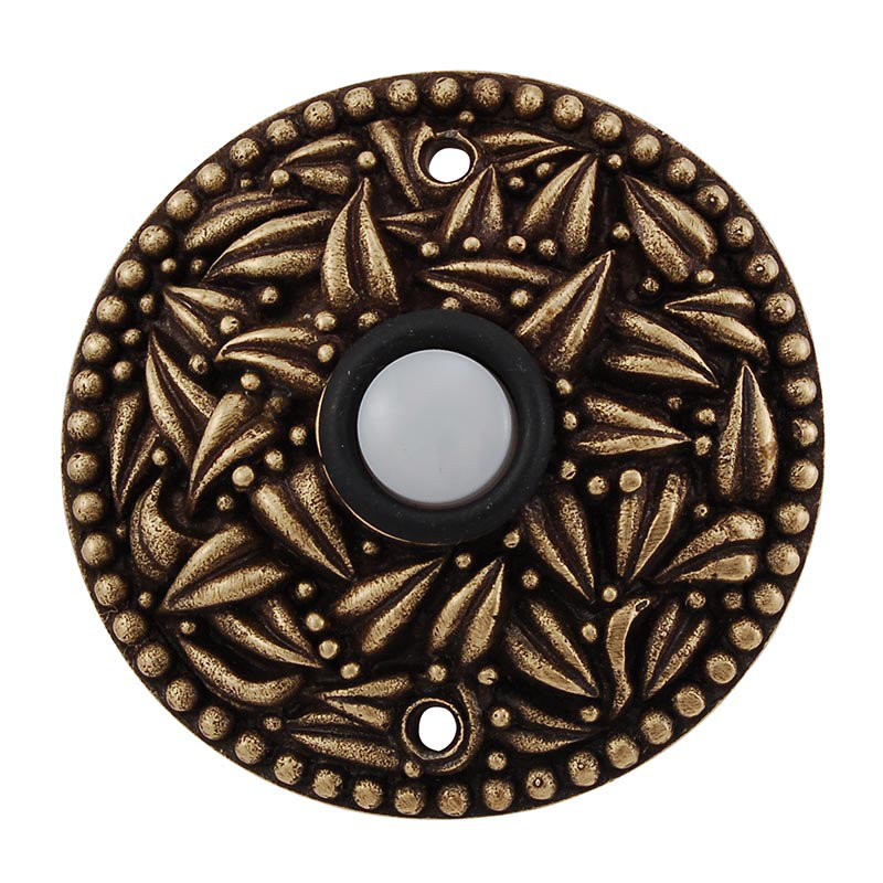San Michele Push Button, Antique Brass