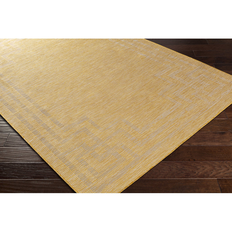 Tapis oriental intérieur / extérieur Finbur, Rectangle 2 pi 7 po x 4 pi