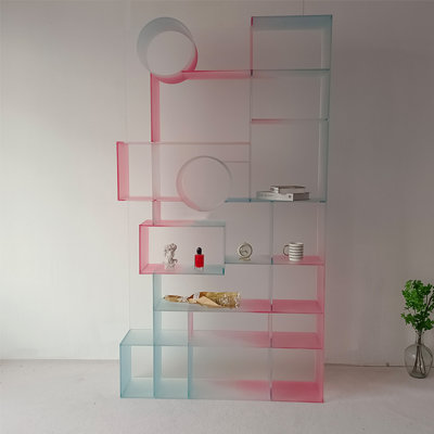 Bibliothèque en acrylique à dégradé de couleurs