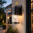 Modern Outdoor Wall Lantern, Black Exterior Wall Sconce with dusk to dawn-776976216