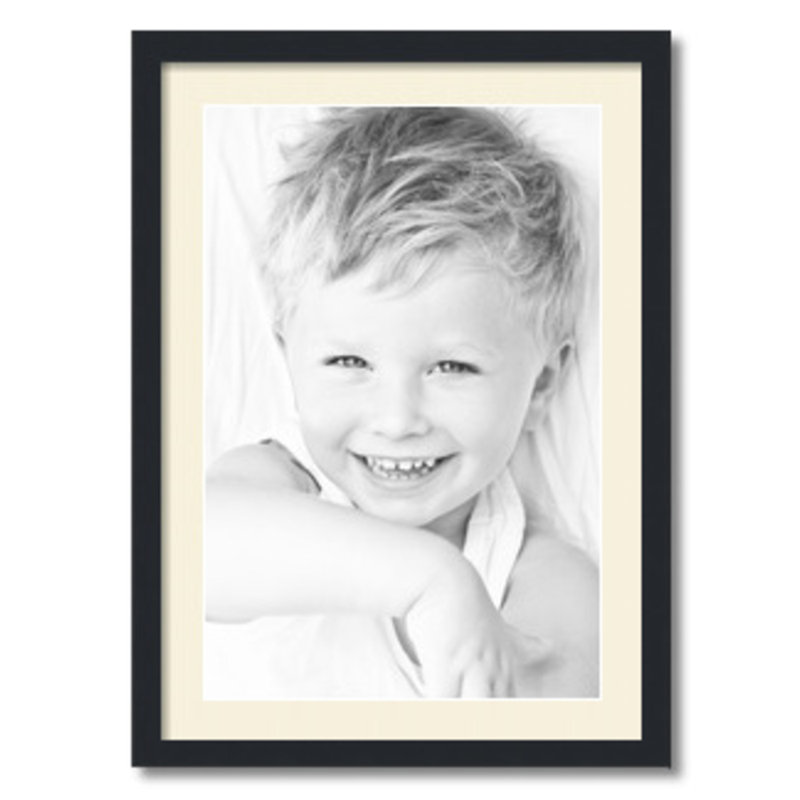 Matte Picture Frame with Mat, Ivory