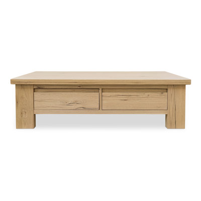 Solid Wood Single Coffee Table with Storage