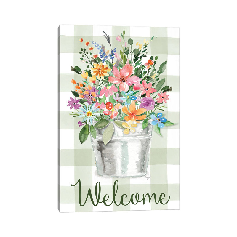 Welcome Flowers by Mollie B. - Wrapped Canvas Painting by Mollie B. - 1 Piece Wrapped Canvas Painting