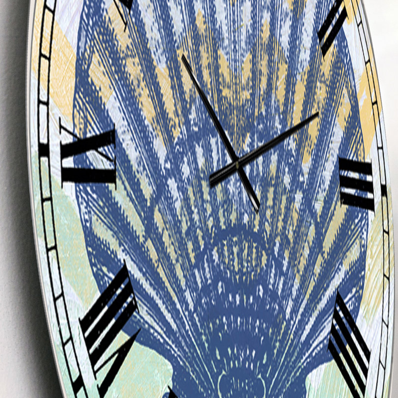 Chevron-Shell-1-7914 - Horloge murale nautique et côtière surdimensionnée, Petit