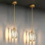 Suspension en cristal de style milieu du siècle, 15,7 cm (6,2 po), 1 lumière