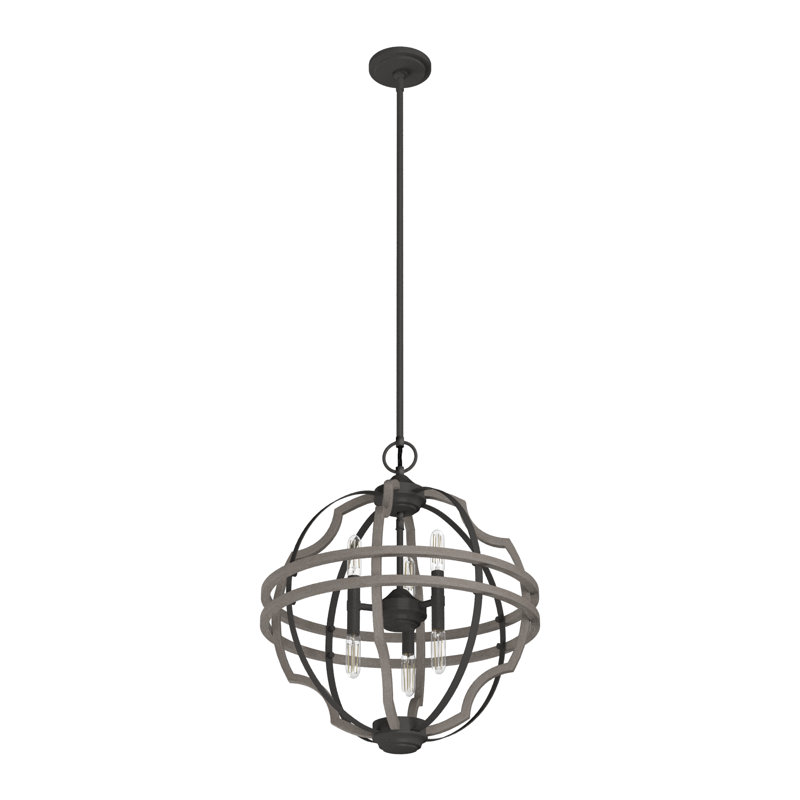 Stone Creek 6 - Light Unique / Statement Bulb Chandelier