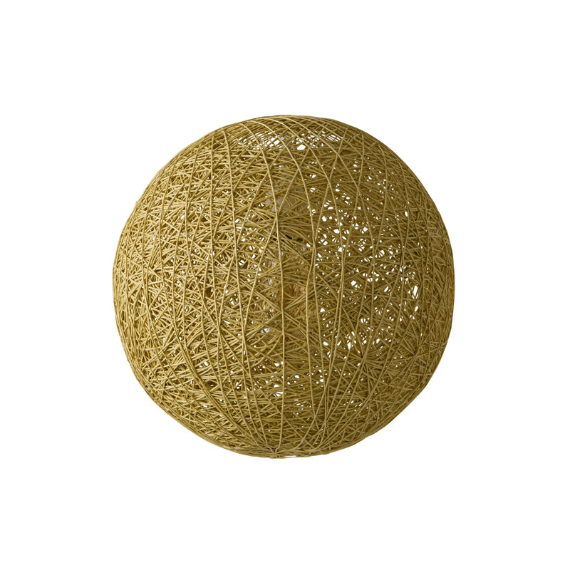 Morlon 29 cm H Round Bamboo Pendant Shade ( Screw On ), Cream