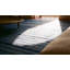 Large Size Blue Color Stripe Pattern Antique Flat Weave Dhurrie Rug