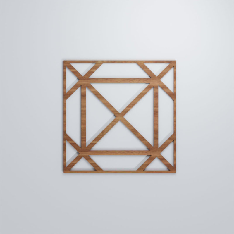 Panneaux muraux décoratifs en bois Buxton, Noyer, H 23 3/8 po x l 23 3/8 po x P 3/8 po