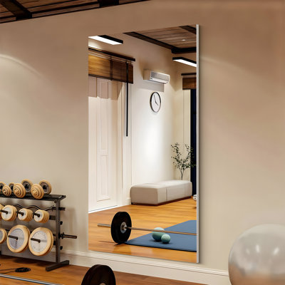 Glassless Large Mirror Shatterproof Unbreakable Wall Mirror for Gym, Dance Studio, Home Workout Room – 0.04mm Nano Film