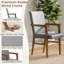 Ensemble de 2 chaises d'appoint rembourrées avec dossier haut et structure en bois massif