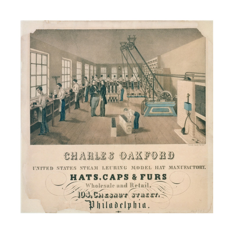 American School Charles Oakford, Hat Manufacturer, Philadelphia, C.1850 Canvas Art, 18" H x 18" W