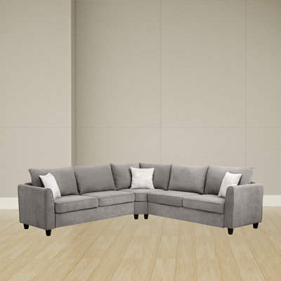 Upholstered L-Shaped Sectional Symmetrical