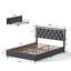  Lit plateforme en velours avec 4 tiroirs de rangement Monica-619271306-619271309