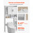 Over The Toilet Storage Cabinet, 66.14 in Height Bathroom Storage Organizer with Double Door and Adjustable Shelf, Bathroom Space Saver Organizer Above Toilet with Open Shelf, White