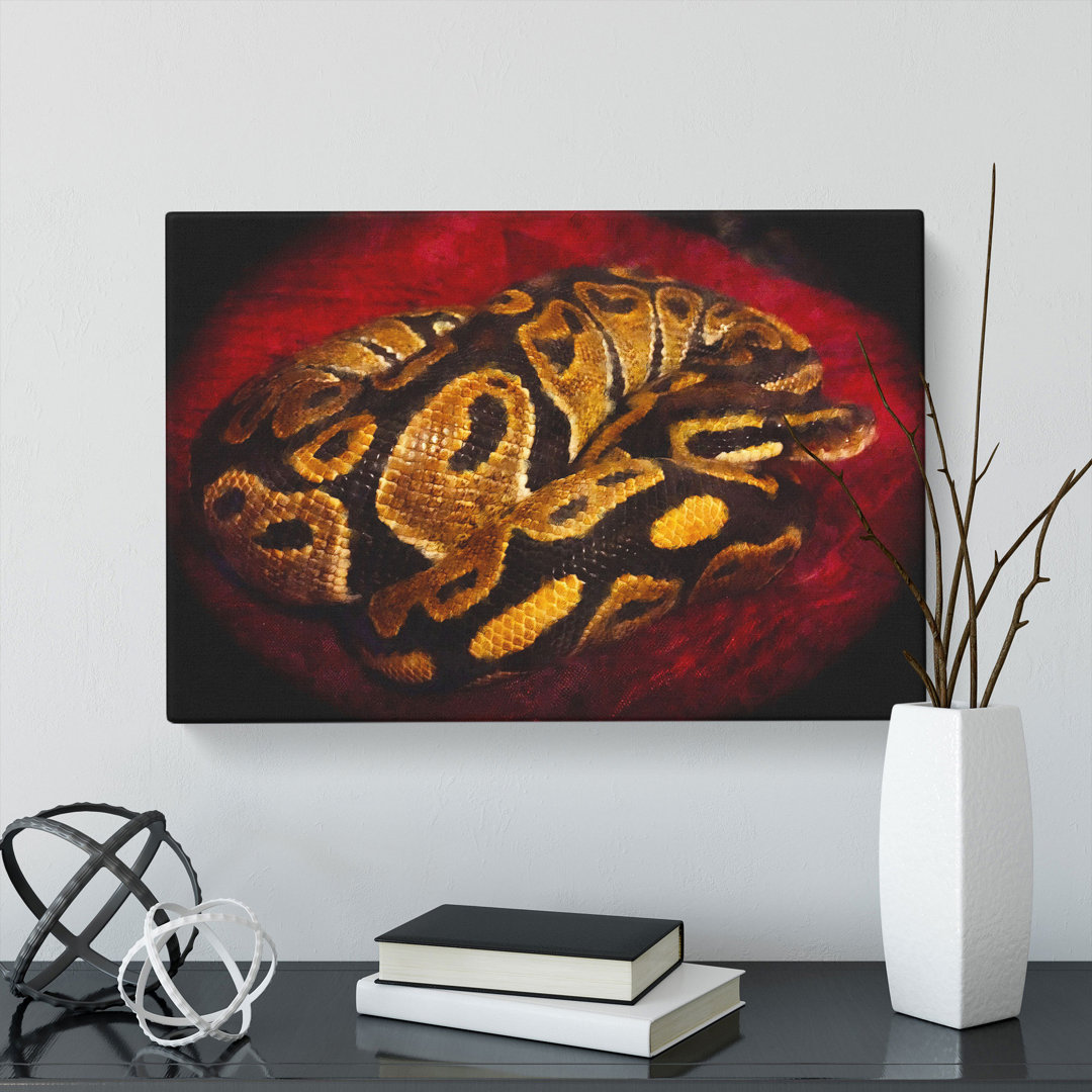 Python Snake - Wrapped Canvas