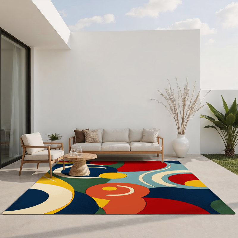 Bold Zing Indoor And Outdoor Area Rug, Rectangle 4' x 6'