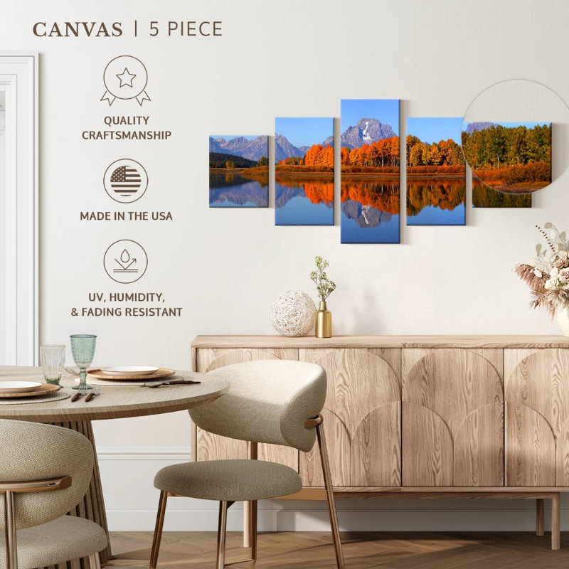 Grand Teton Autumn Lake, 24" H x 55" W