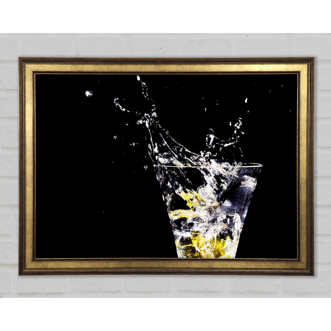 Gin And Tonic Splash Gerahmter Druck