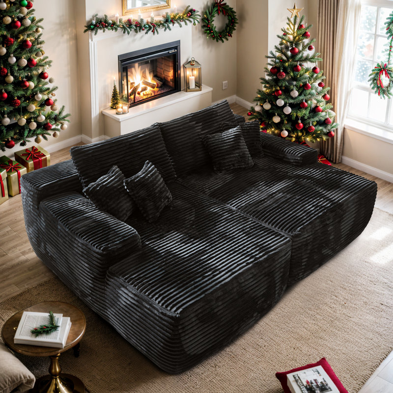 83.87" Latitude Run® Sleeper Sofa with Dual Mattress