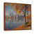 Toile avec cadre flottant brun