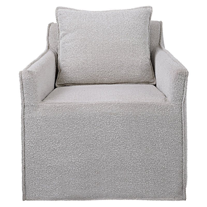 Fauteuil pivotant gris Akinola