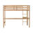 Twin High Loft Bed with Built-in Desk, Ladder & Safety Guardrails – Rubber Wood Kids Study & Sleep Space,White Oak-626603435