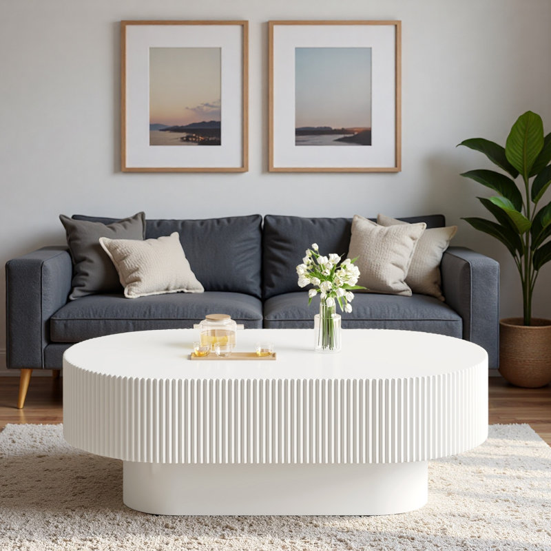 Table basse 48,4 po, Blanc