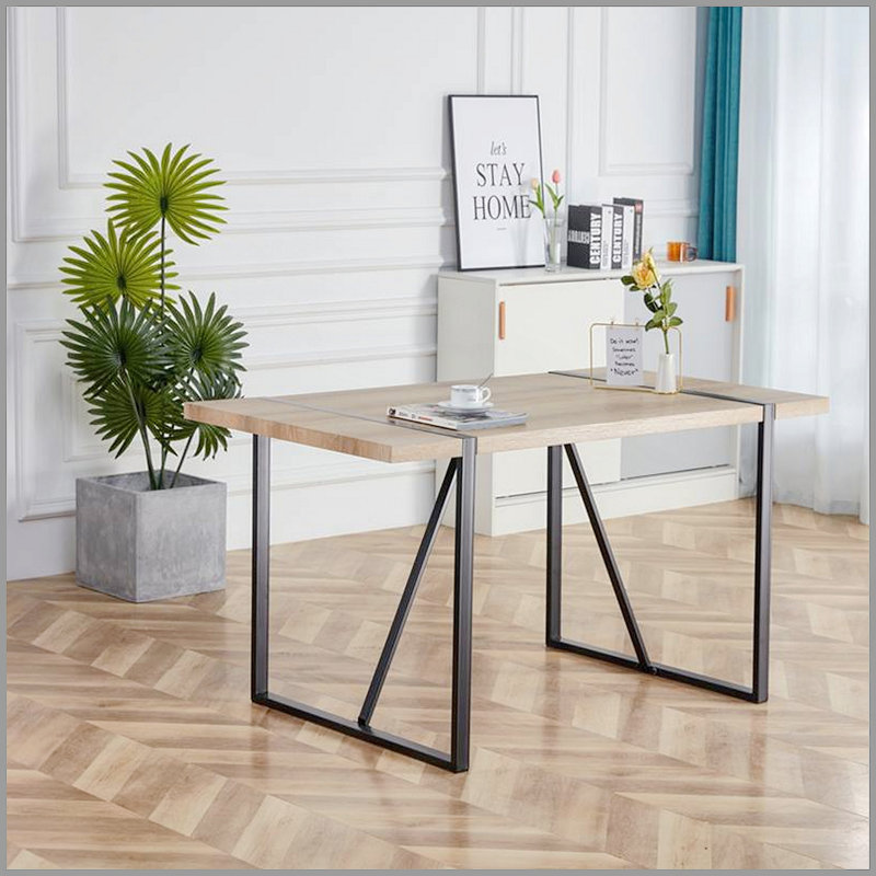 Table de salle à manger Rustic Industrial, Natural, 29.9"H x "55.1"L x 31.4"W